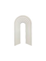 white 3d step arch backdrop for weddings, engagement parties and birthday parties